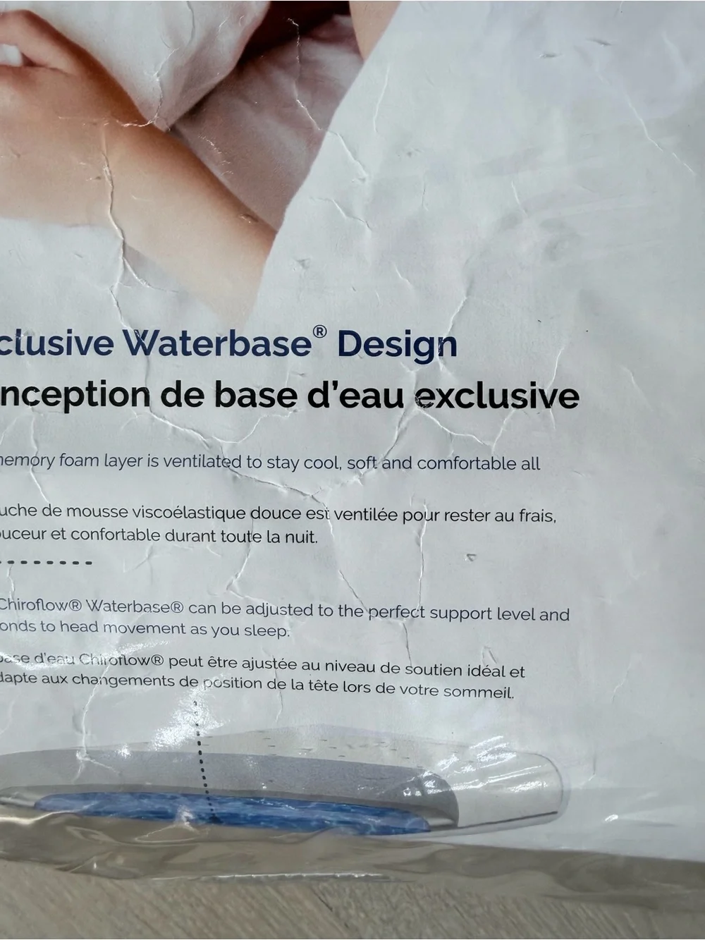 Memory Foam Waterbase Pillow - White size Standard 18”*26”